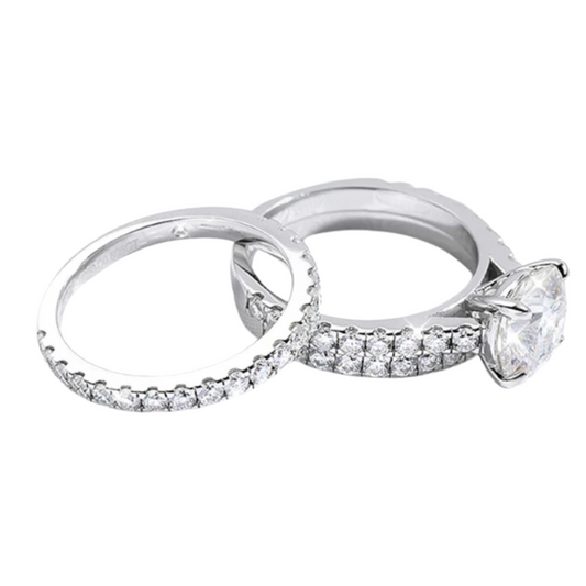 3 Carat Solitaire Triple Ring Set