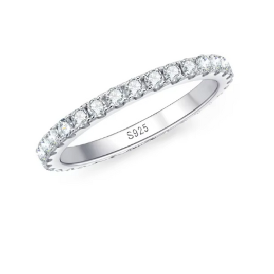 Moissanite Eternity Wedding Band