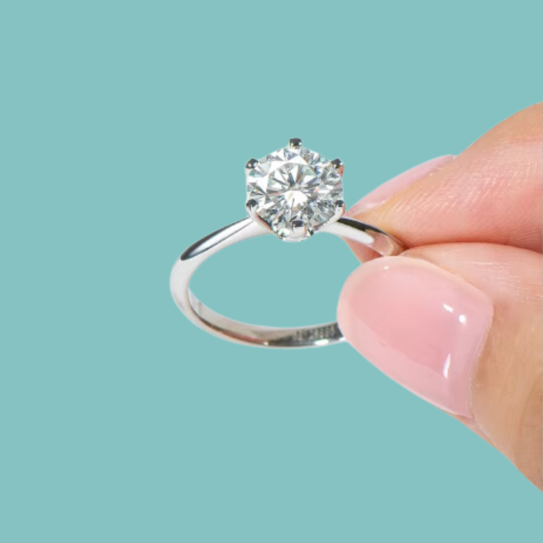 0.5 Carat Audrey Knife Edge Moissanite Ring