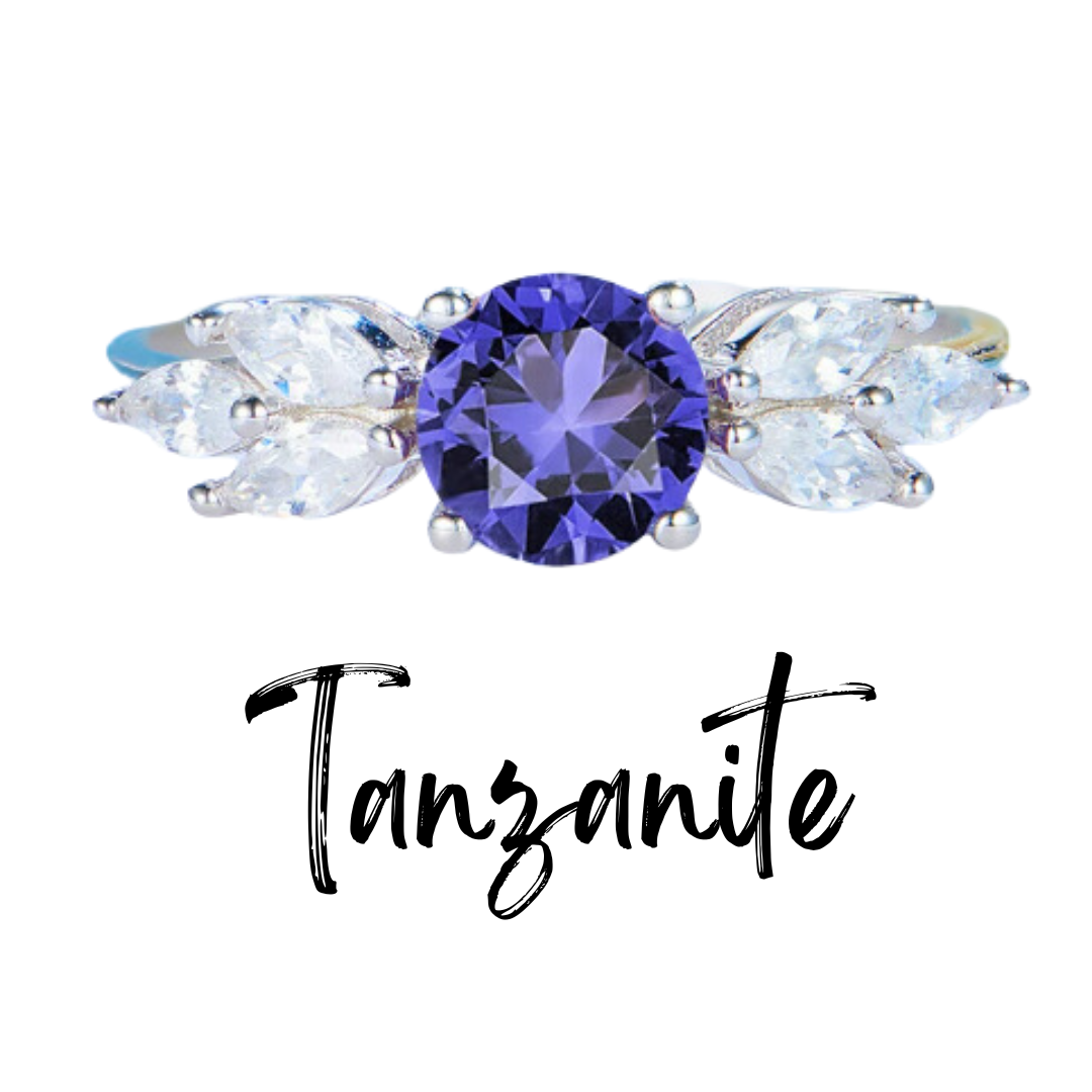 0.8 Carat Morganite, Emerald, Topaz or Tanzanite Ring