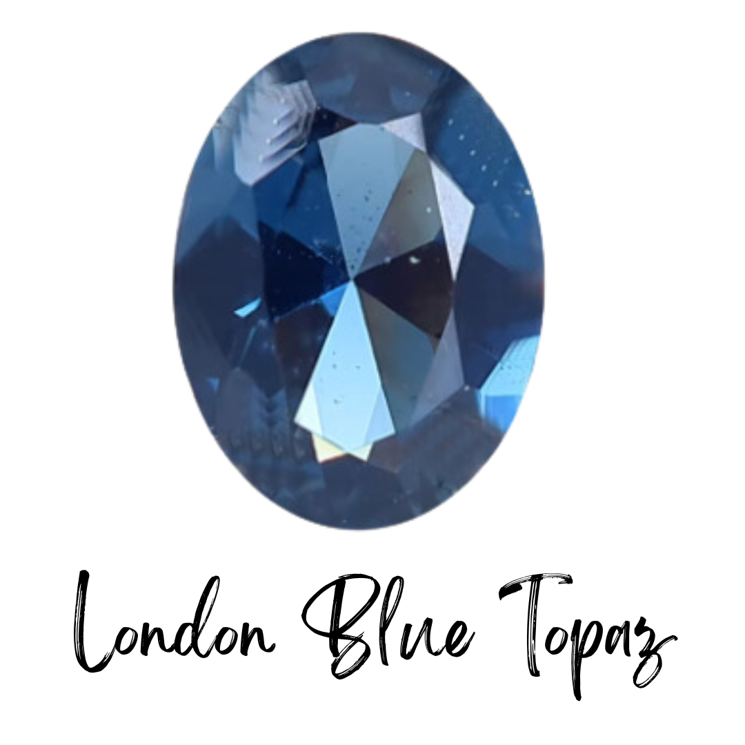 1.2CT Tanzanite, Aquamarine, Morganite or Topaz Oval Halo Ring