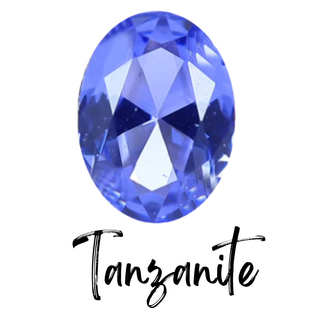 1.2CT Tanzanite, Aquamarine, Morganite or Topaz Oval Halo Ring