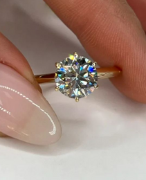 Knife Edge 'Audrey' Lab Grown Diamond 14K Gold Ring