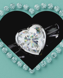 Bezel Set 'Avril' Moissanite Diamond Ring